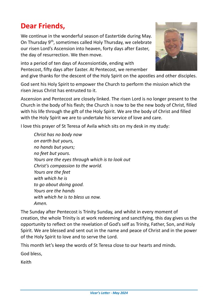 Vicar's Letter - May 2024